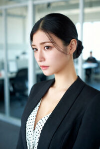 高級スーツ採寸で勃起股間を美人店員の顔に押し付け、金満誘惑